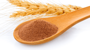 Brewing With DME: What It Is, How It Works, and Best Practices - DME malt extract in a wooden spoon with wheat.