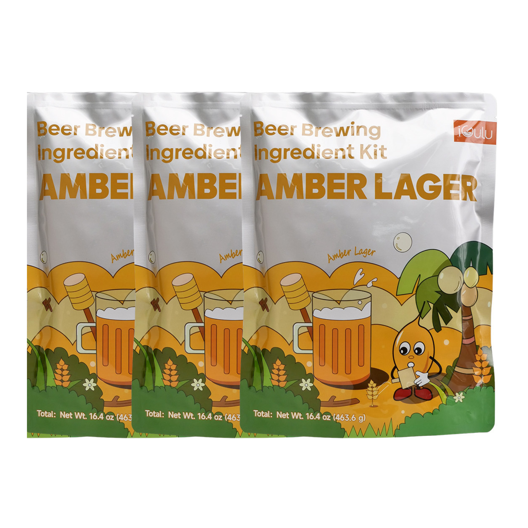 Amber Lager Beer Brewing Ingredient Kit