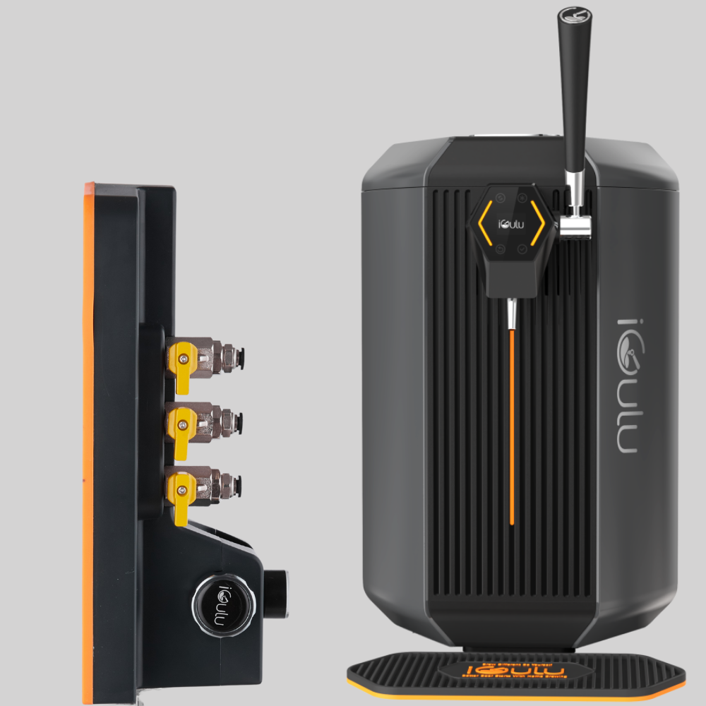 iGulu S1 smart home brewer with co2 cylinder adapter to supply up to 3 brewers