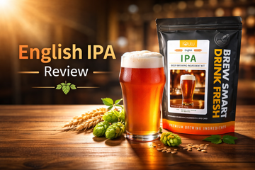 English IPA Review – iGulu English IPA brew kit and pint pour