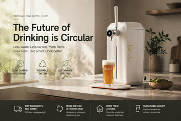 The Future of Drinking is Circular: iGulu eco-luxury brewing system reducing waste and carbon footprint.