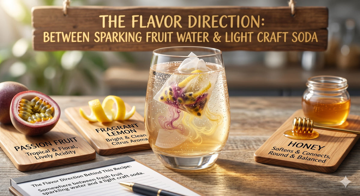 How to Make a Fresh, Balanced Passion Fruit Sparkling Water at Home