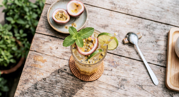 How to Make a Fresh, Balanced Passion Fruit Sparkling Water at Home