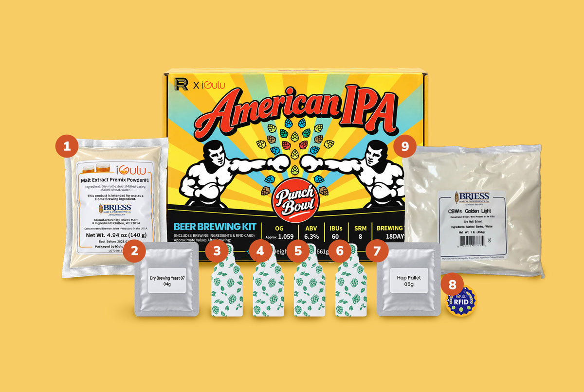 Mikkeller × iGulu Beer Geek Breakfast ingredient kit contents