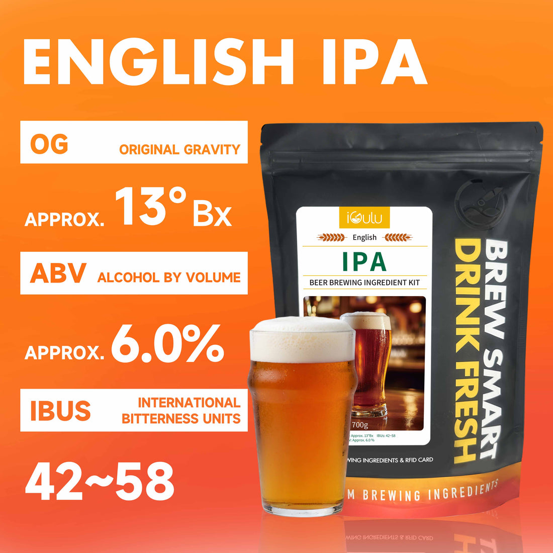 iGulu English IPA Brewing Ingredient Kit