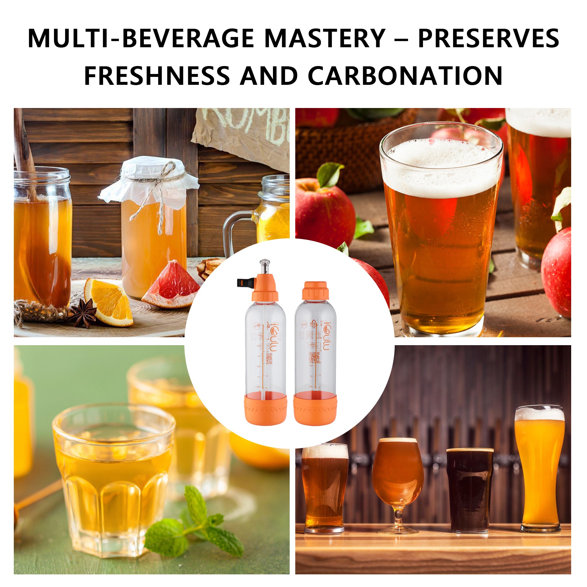 iGulu Home Brew Pressure Bottle Set of 2