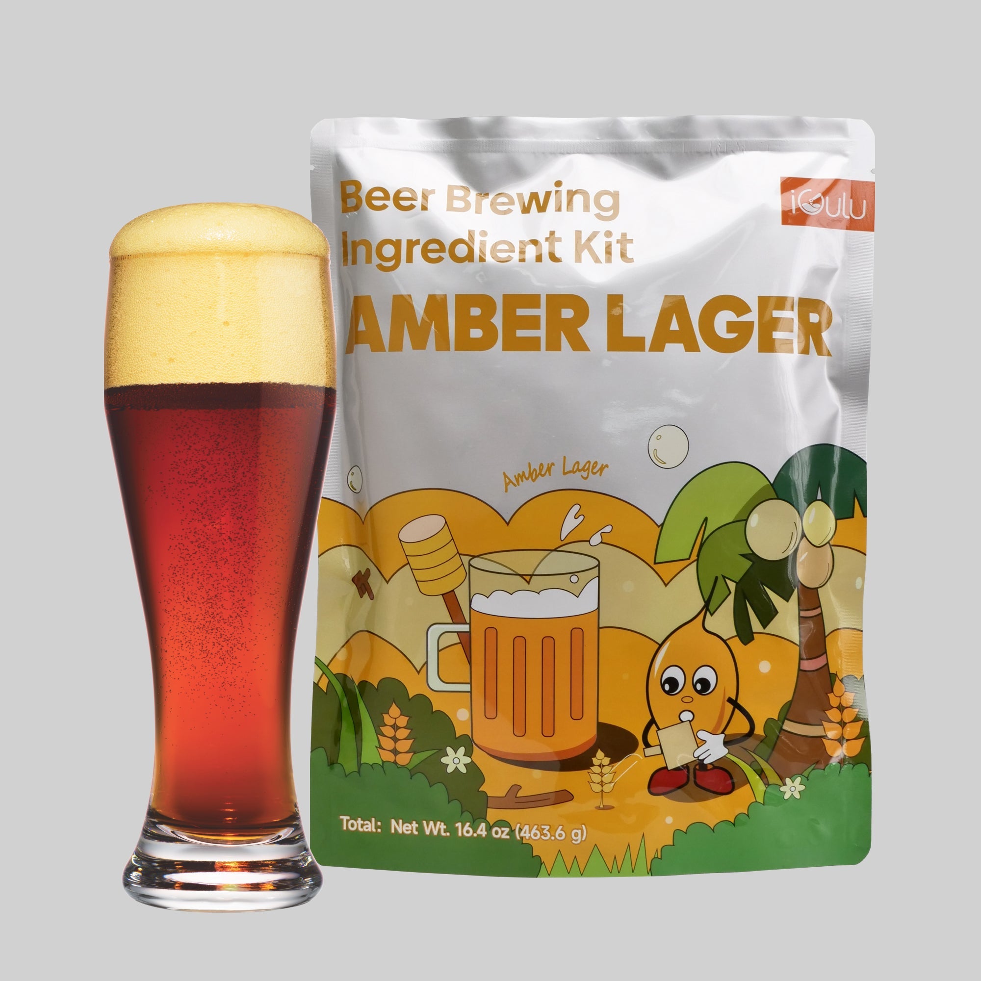 iGulu-Amber Lager Beer Brewing Ingredient Kit