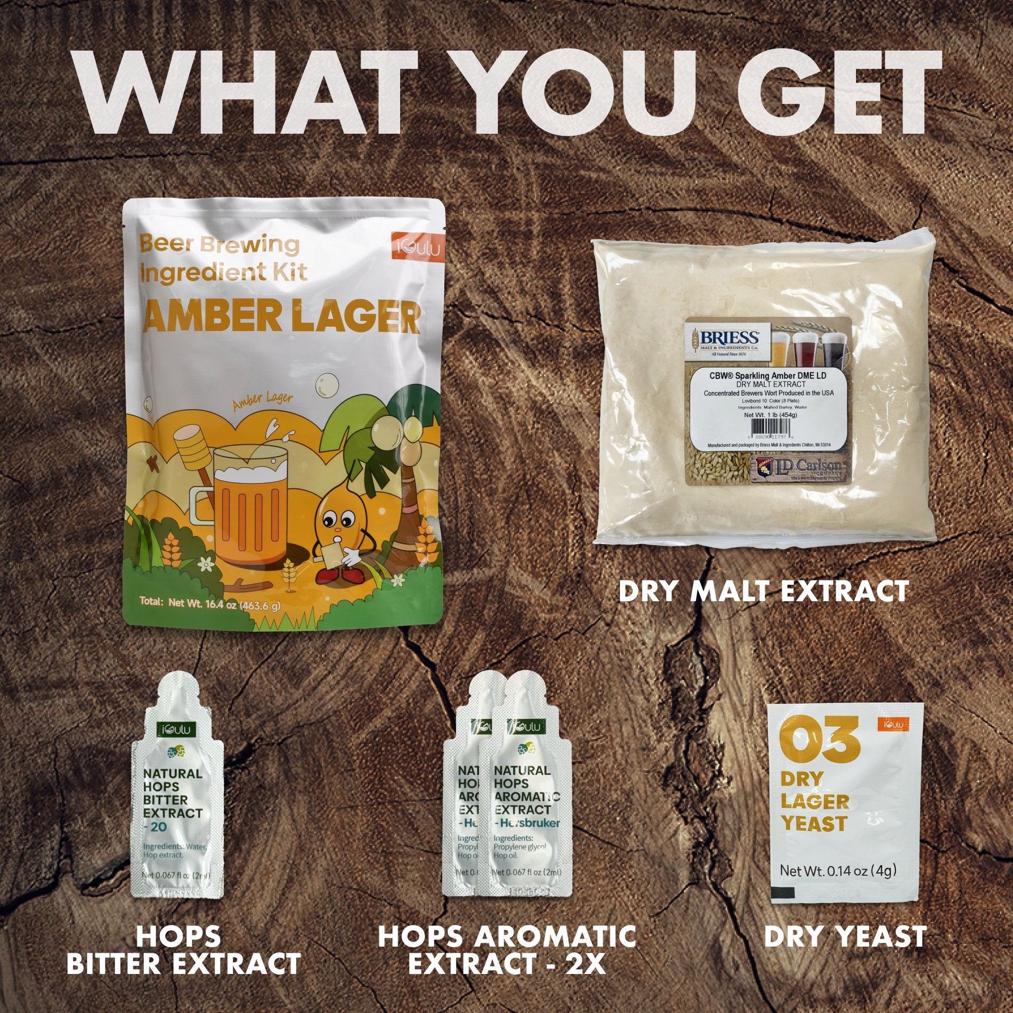 Kit Lager iGulu Amber Lager Beer Brewing Ingredient Kit