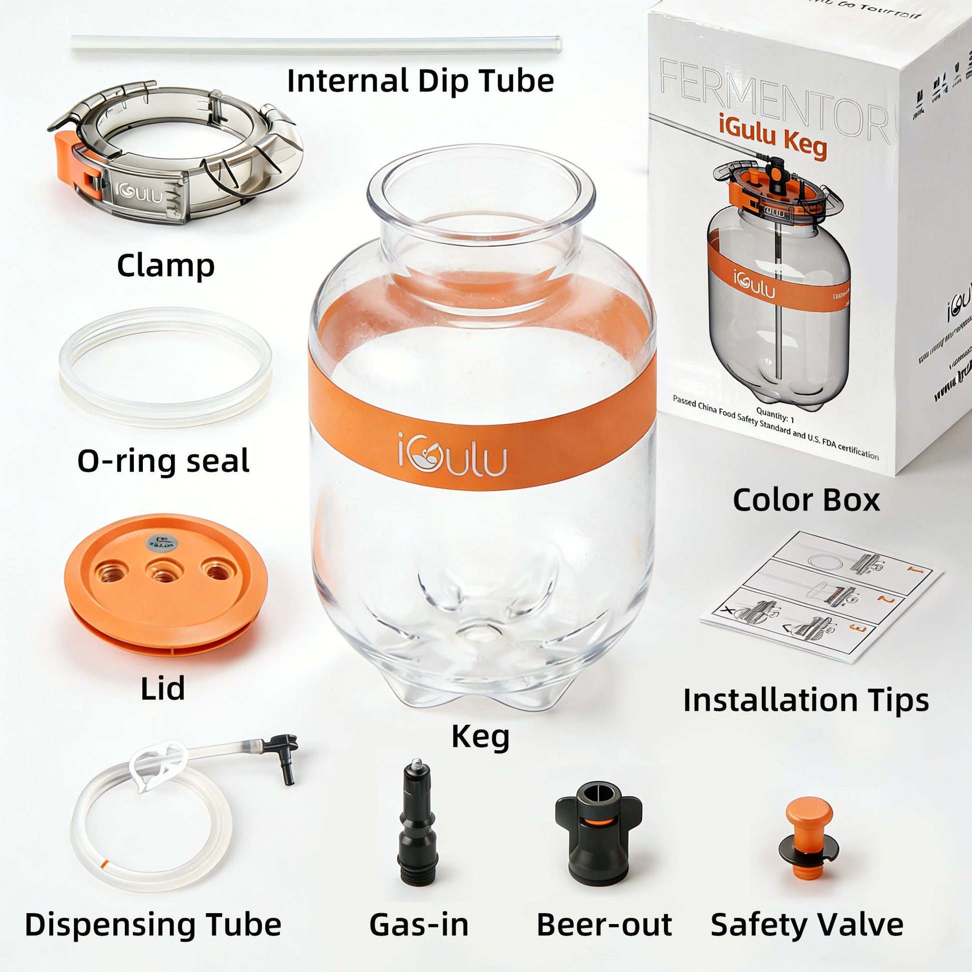 iGulu 1 - Gallon (116 oz.) Tritan Fermentation Keg - iGulu