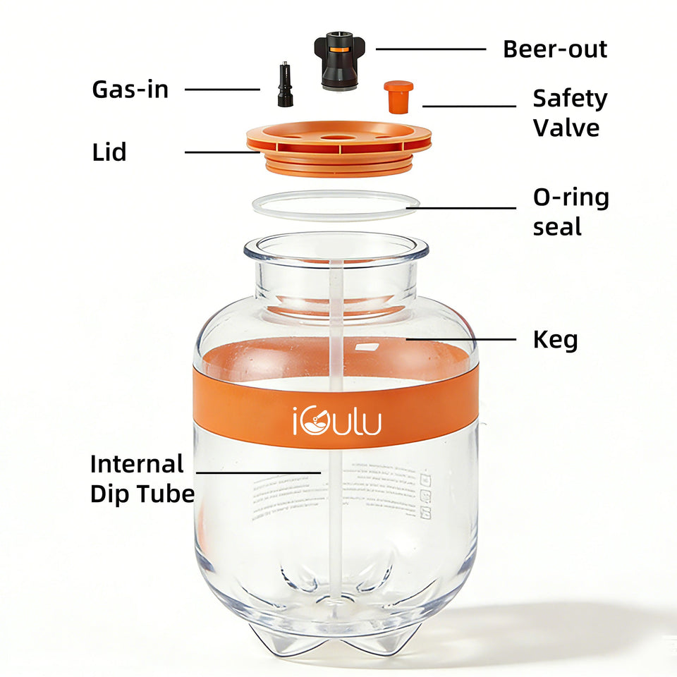iGulu 1-Gallon (116 oz.) Tritan Fermentation Keg