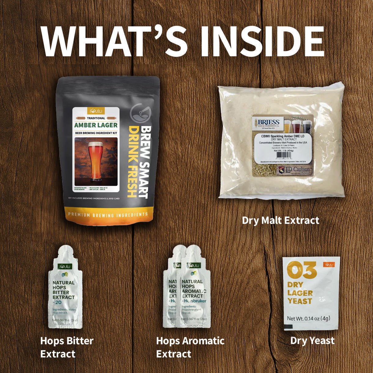 iGulu Amber Lager Beer Brewing Ingredient Kit - iGulu