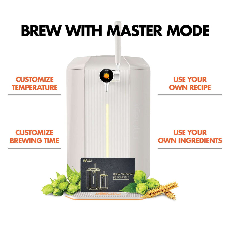 iGulu F1 Cyber Week Flagship Home Brewer Master Bundle showcasing customizable brewing features and master mode.