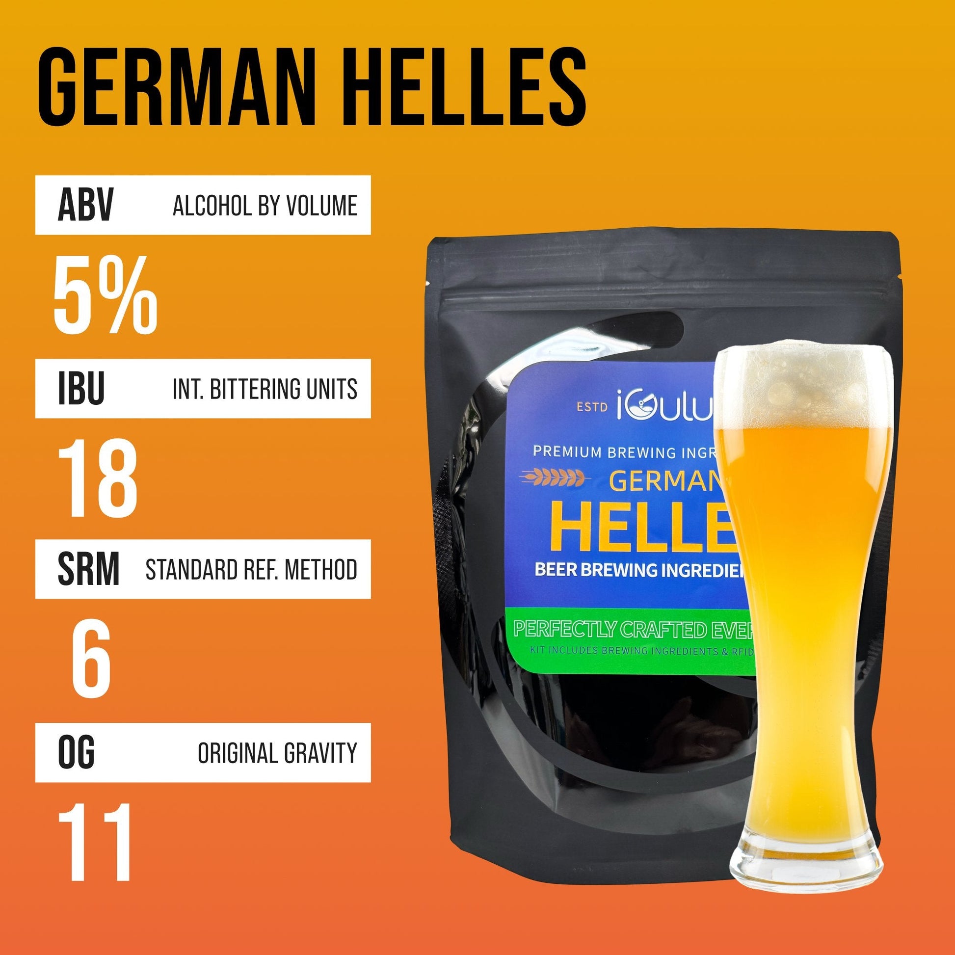 iGulu German Helles Beer Brewing Ingredient Kit - iGulu