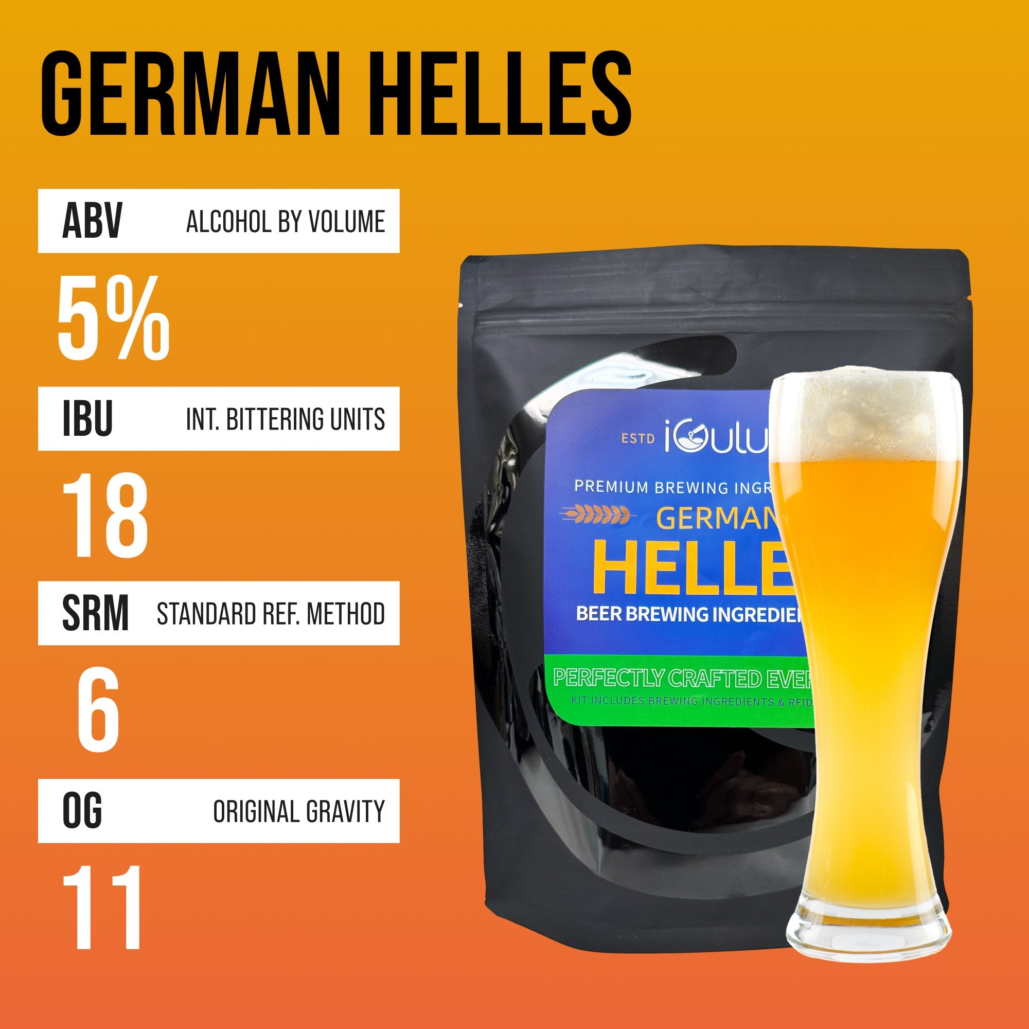 iGulu German Helles Beer Brewing Ingredient Kit - iGulu