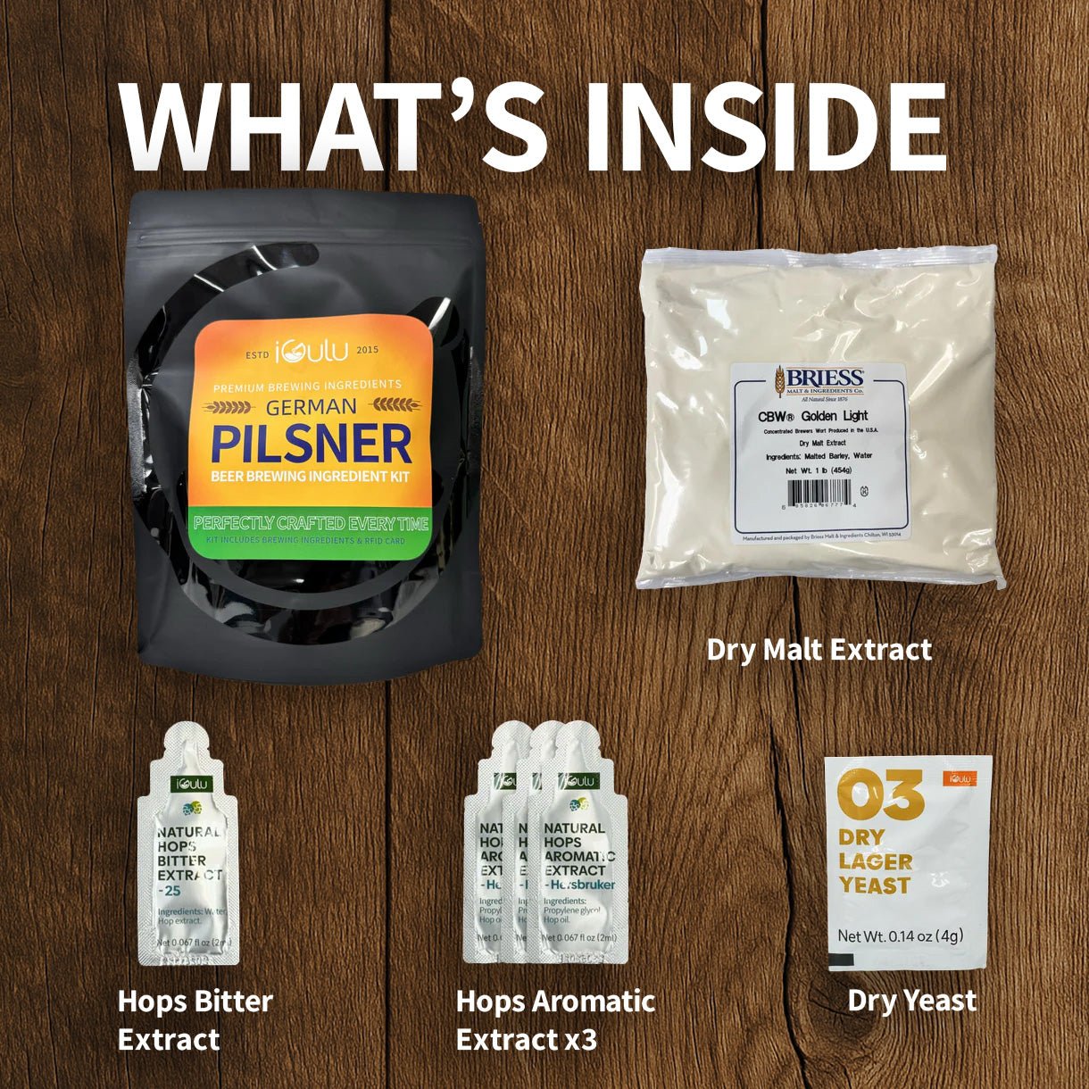 iGulu German Pilsner Beer Brewing Ingredient Kit - iGulu