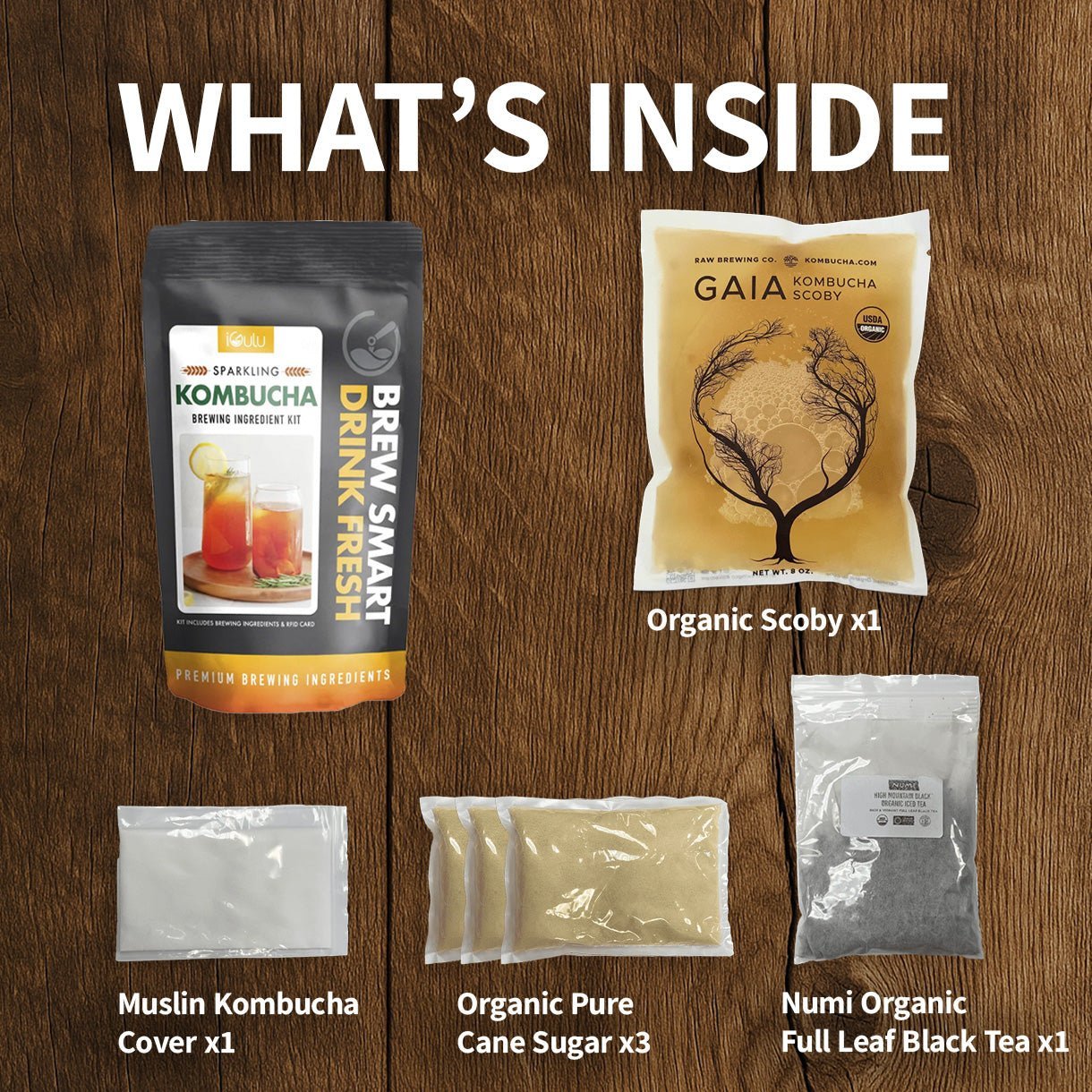 iGulu Sparkling Kombucha Brewing Ingredient Kit - iGulu