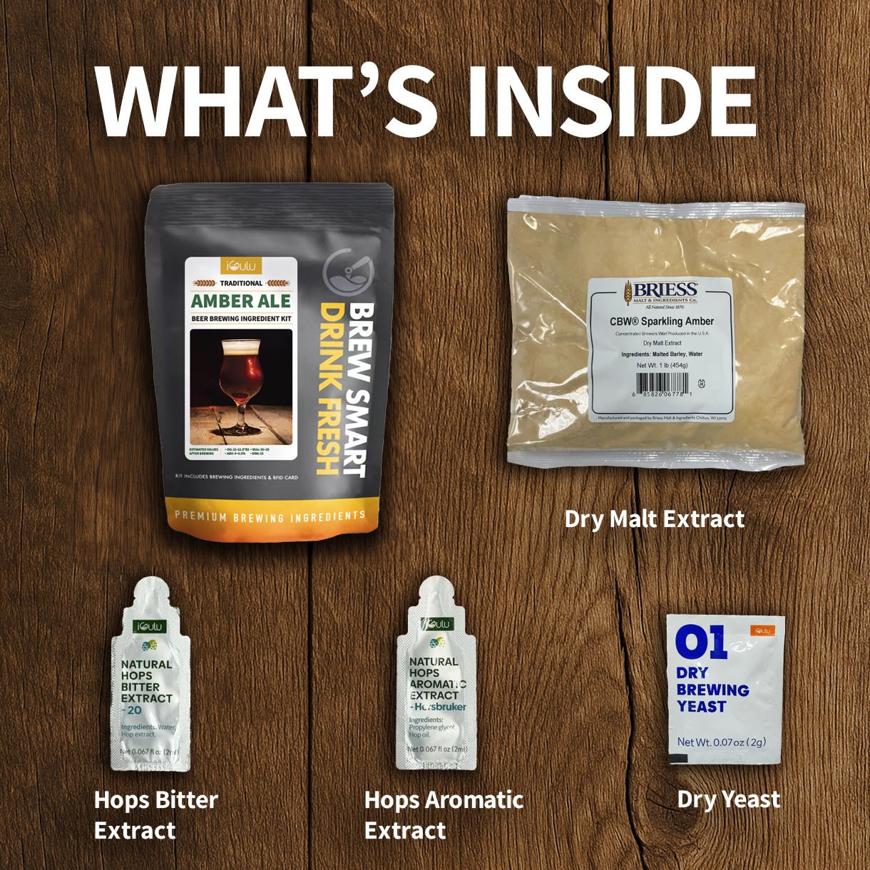 iGulu Traditional Amber Ale Beer Brewing Ingredient Kit - iGulu