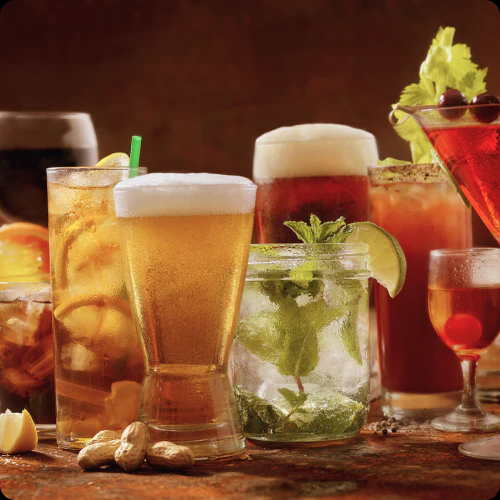 iGulu Brew the World Bundle featuring a colorful variety of global beer and cocktails in assorted glasses.